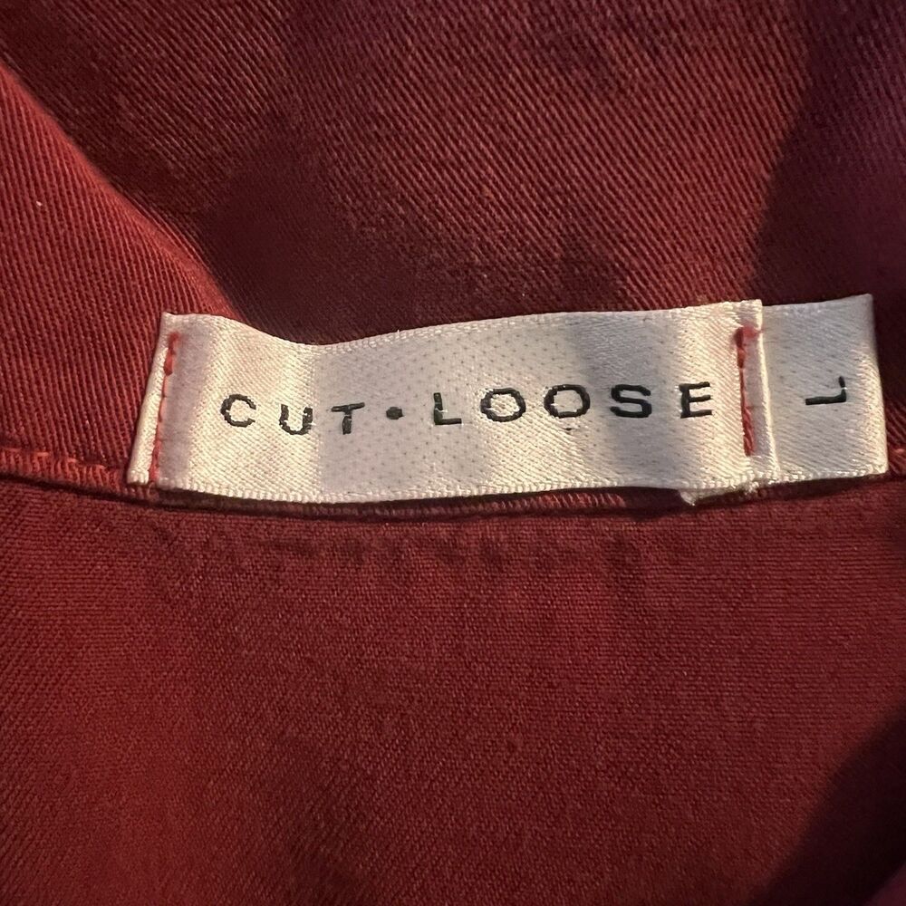 Cut Loose Women’s Twill Shacket Large Button Up - Picture 3 of 6